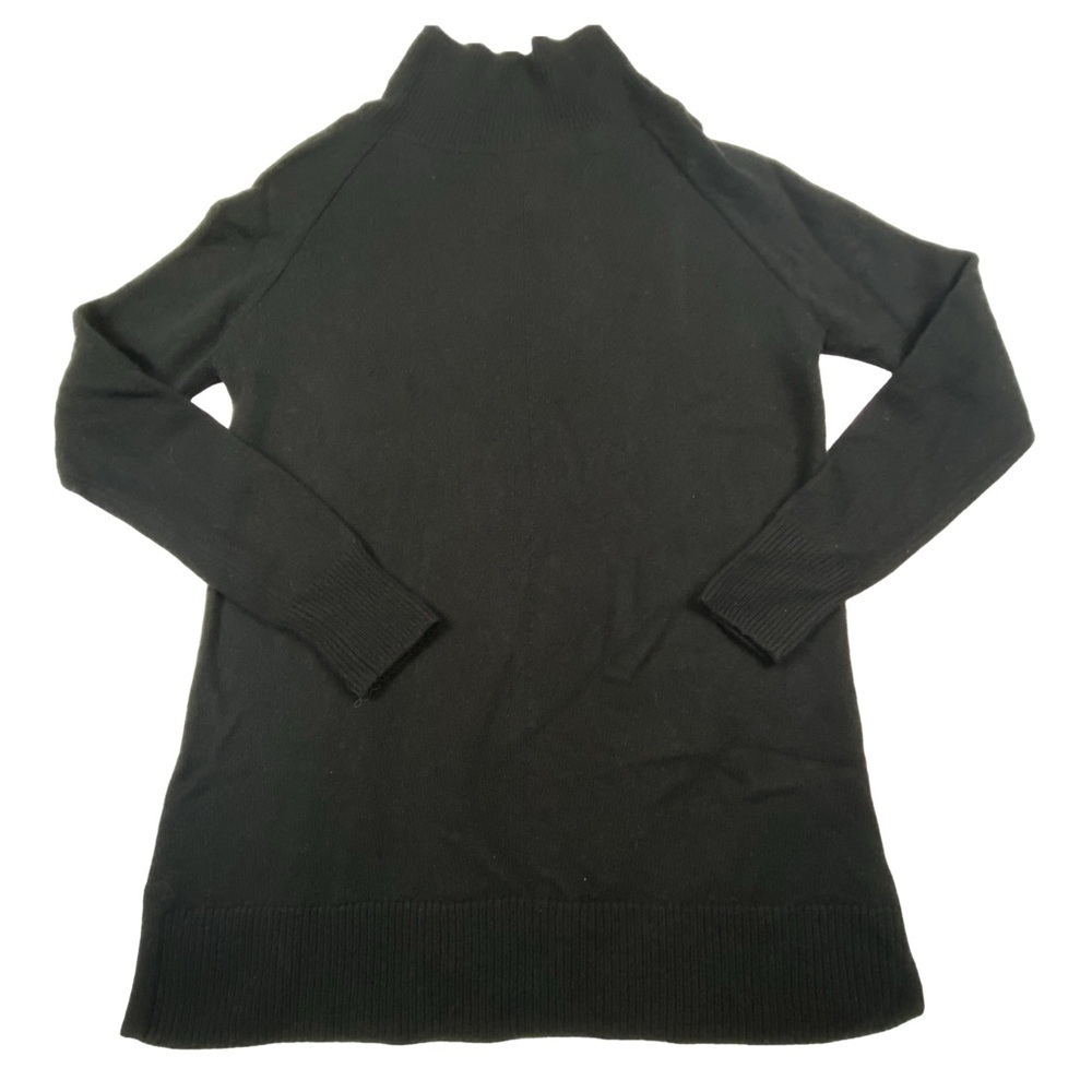 NEW! Black Merino Wool & Cotton Blend Turtle Neck Sweater Women’s Small Classic